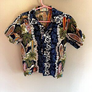 Hawaiian Shirt by KY's Made in Hawaii Floral Surfing Vacation Beach T-Shirt